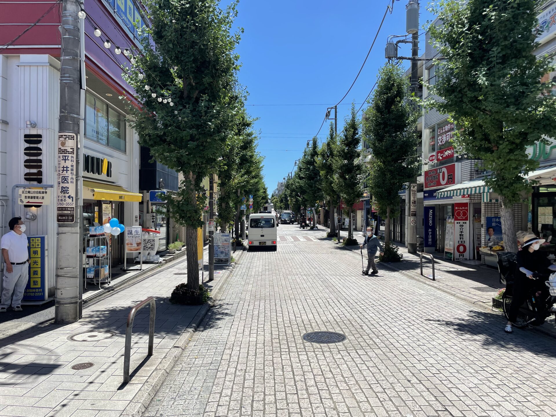 ハッピロード尾山台を環八方面に向かって進みます。