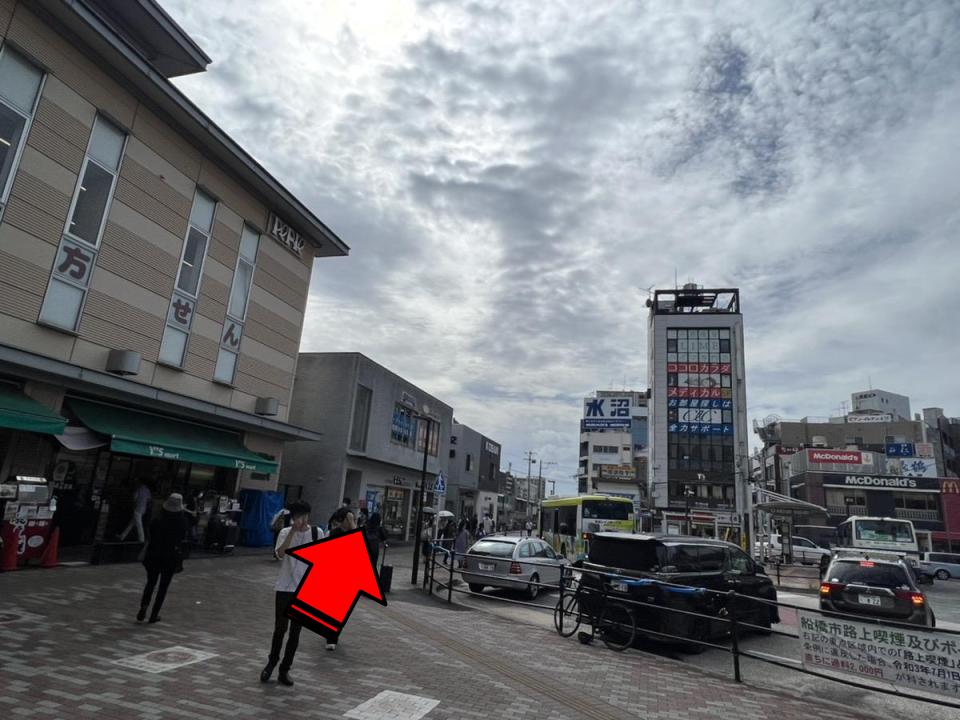 矢印に沿い進んで行きます。