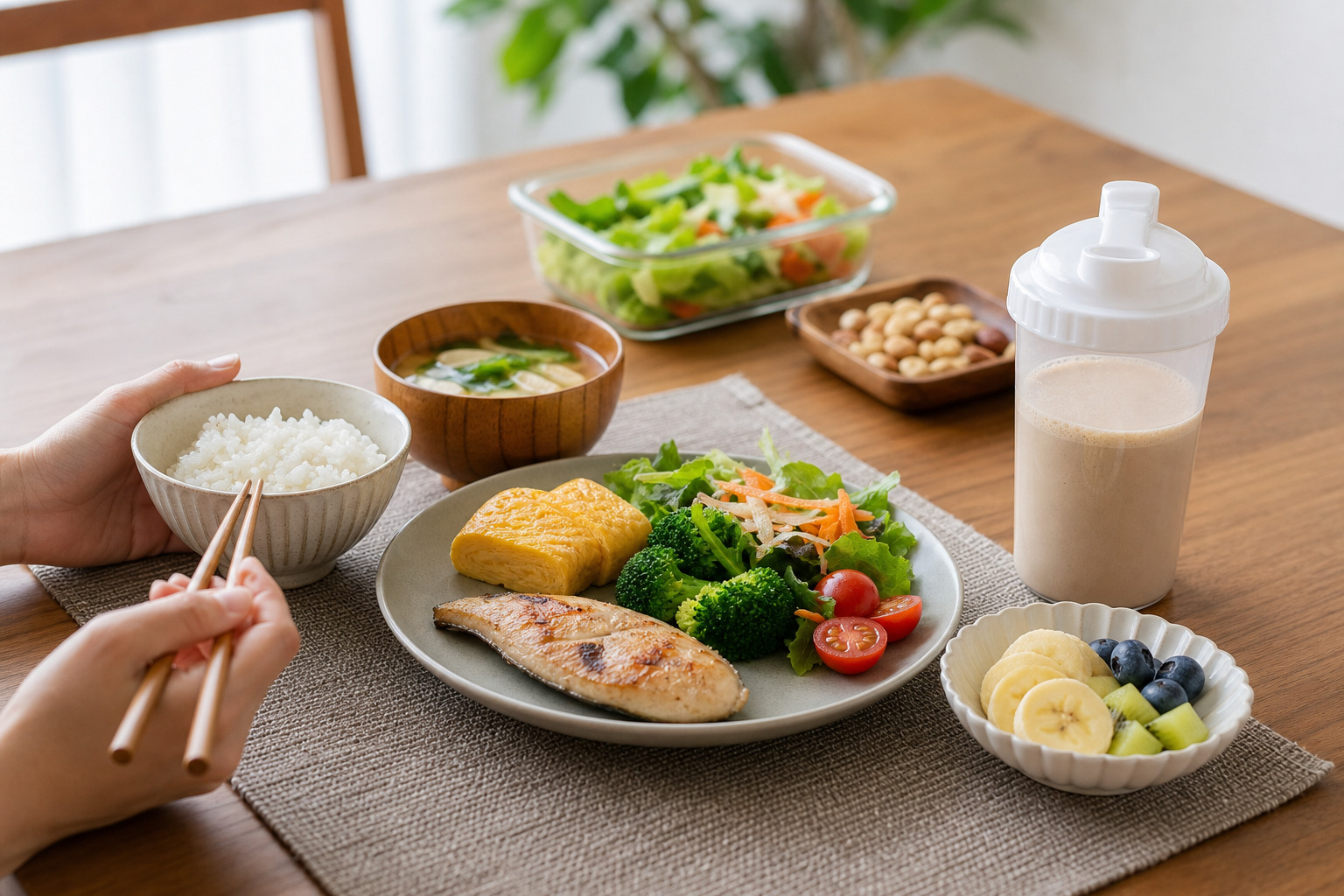 プロテインダイエットは食事全体で考えることを補足する画像