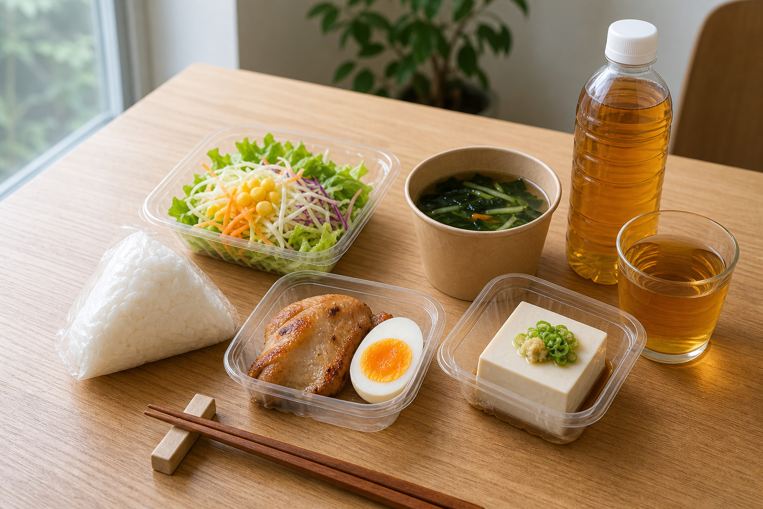 コンビニで選ぶダイエット向きのお昼ご飯を補足する画像