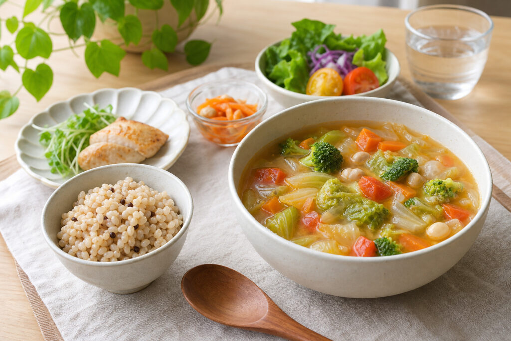 野菜スープダイエットは本当に痩せる？効果・正しいやり方・注意点を解説のアイキャッチ画像
