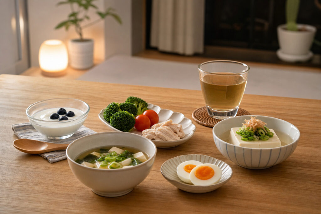 ダイエット中の夜食は食べてもいい？太りにくい選び方・おすすめ食品・避けたい食べ方のアイキャッチ画像