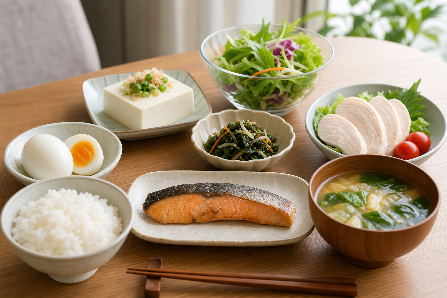 コンビニ・外食で選びやすいダイエット向き食品を補足する画像