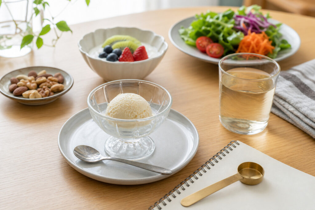 ダイエット中にアイスは食べてもいい？太りにくい選び方・量・注意点を解説のアイキャッチ画像